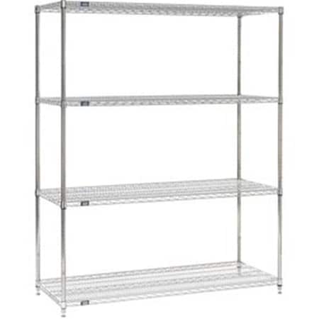 Global Industries Global Industrial  Nexel Stainless Steel Wire Shelving, 60 x 24 x 86 in. 24608SS